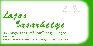 lajos vasarhelyi business card
